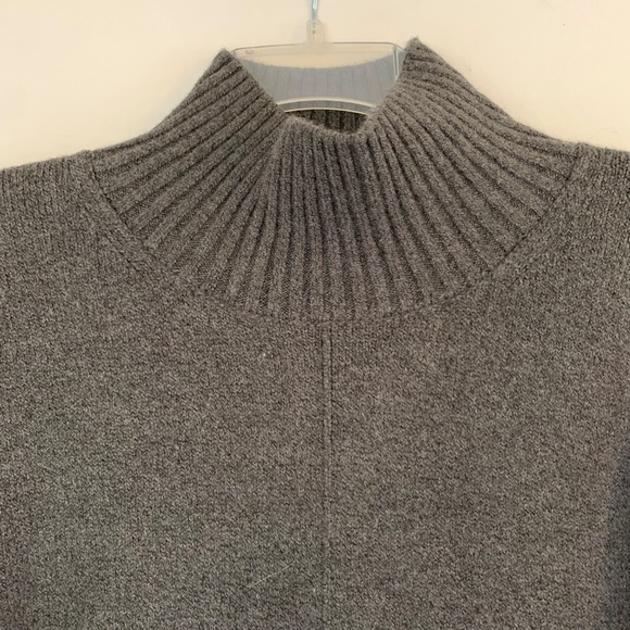 Banana Republic dark gray knit mock neck sweater dress - Picture 4 of 10